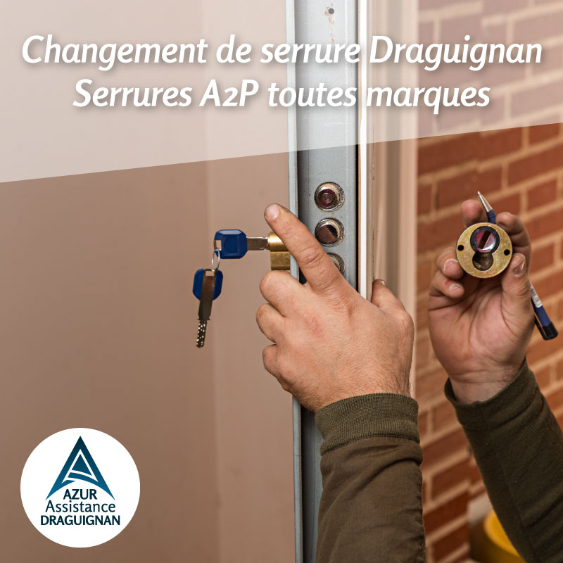 Serrurier intervenant à Draguignan pour remplacer une serrure de porte défectueuse