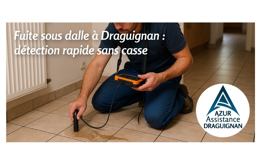 Fuite sous dalle à Draguignan : détection rapide sans casse - Azur Assistance