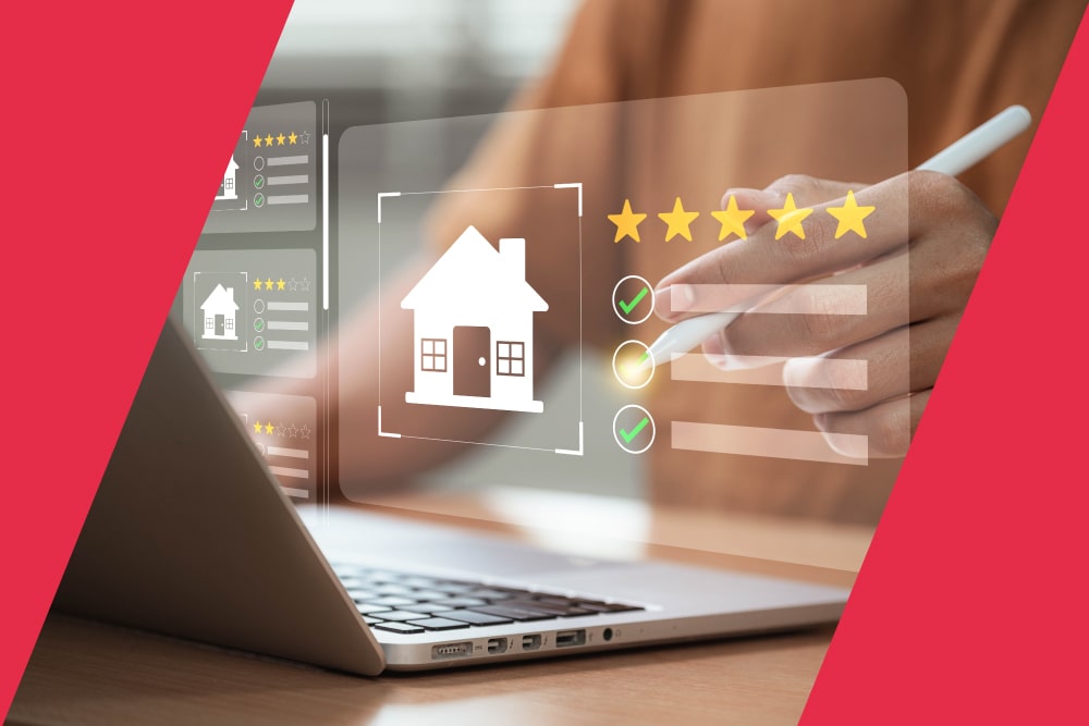 avis serrurier draguignan - interface d’avis clients sur écran avec maison